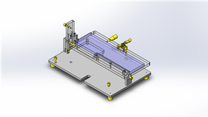 solidworks机械设备工件方向转换夹具三维模型