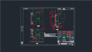 AutoCAD柴油日用舱舱面装配图纸