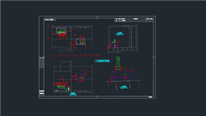 AutoCAD机械主甲板加油站安装图纸