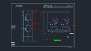 AutoCAD机械膨胀水箱安装图纸