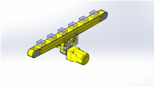 solidworks机械设备铝合金型材皮带输送机三维模型