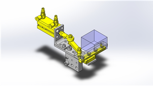 solidworks机械设备输送机用挡块三维模型