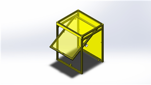 solidworks机械设备推拉门三维模型