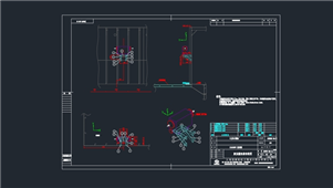 AutoCAD机械撇油器安装图纸