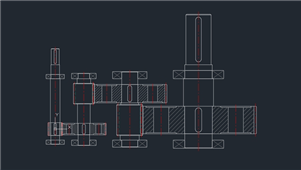 AutoCAD机械零件圆柱齿轮减速器图纸