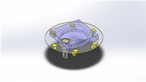 solidworks机械设备薄型转台三维模型