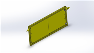 solidworks机械设备铝合金型材拉门三维模型