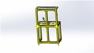 solidworks机械设备检查台三维模型