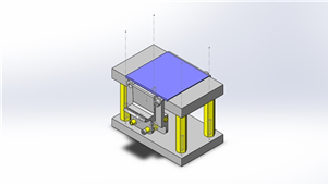 solidworks机械设备基板夹紧台三维模型