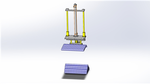 solidworks机械设备托盘装入三维模型