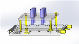 solidworks机械设备链条输送机用托盘三维模型