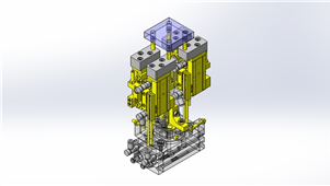 Solidworks机械设备多个零件压入头三维模型