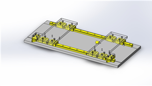 solidworks机械设备冲压组件间隔调节三维模型