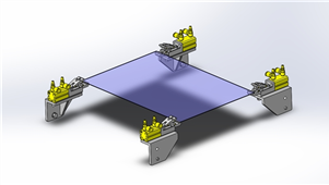 solidworks机械设备薄板用夹头三维模型