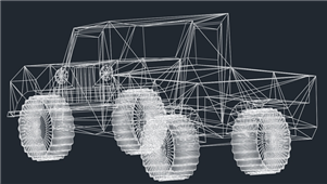 AutoCAD三维吉普车视图图纸