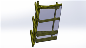 Solidworks机械设备基本材料放置台三维模型