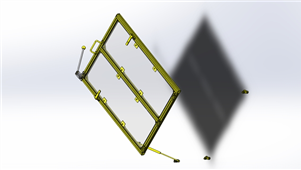 Solidworks机械设备开关门三维模型