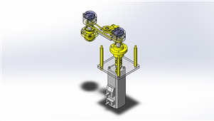 solidworks机械设备工件角度旋转三维模型