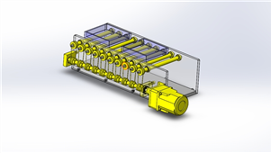 solidworks机械设备滚轮传送带三维模型