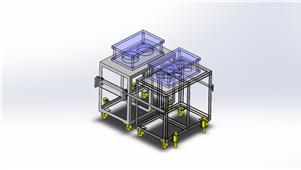 solidworks机械设备台架滑动三维模型