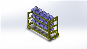 solidworks机械设备绕线圈储料三维模型