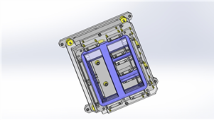 Solidworks机械设备黏贴垫片的夹具三维模型