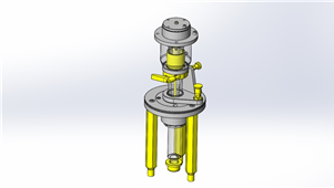 solidworks机械设备头部升降三维模型