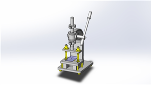 solidworks机械设备齿条式冲床三维模型