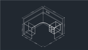 CAD屏风工作桌图纸7