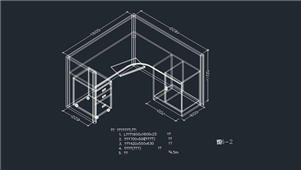 CAD屏风工作桌图纸12