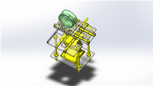 Solidworks机械设备简易4轴手动滑台设备模型