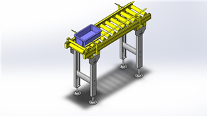 solidworks机械滚轮输送机设备模型