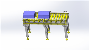 solidworks机械设备滚轮传送带三维模型