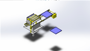 Solidworks直达高度不同的输送机移载装置三维模型