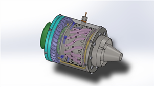 3D建模图纸航模发动机solidworks设计