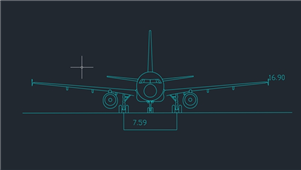 AutoCAD二维飞机图纸
