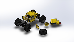 solidworks 岩石攀爬车 遥控车3D建模