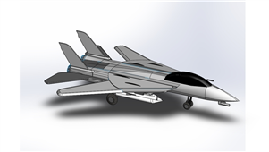 雄猫战斗机三维建模图纸 solidworks设计
