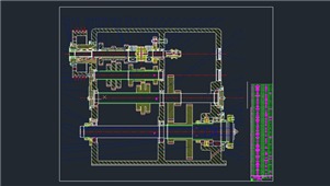 AutoCAD机械机床变速箱装配图纸