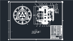 AutoCAD机械节圆夹具装配图纸
