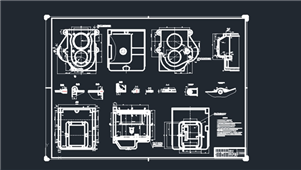 AutoCAD汽车变速箱壳体零件图纸