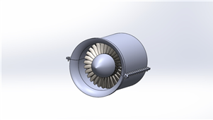 solidworks机械轴流式压气机 3D模型