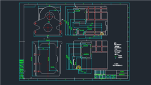 AutoCAD加工零件工序图纸