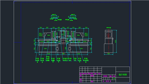 AutoCAD机械机床尺寸联系图纸