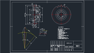 AutoCAD机械插齿刀图纸