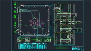 AutoCAD机械多轴箱装配图纸