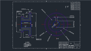 AutoCAD机械齿轮装配图纸