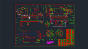 AutoCAD机械砂轮架装配图纸