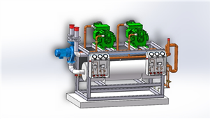 solidworks机械设备往复式压缩机三维模型