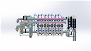 超滤系统 机械设备 非标设计 solidworks设计